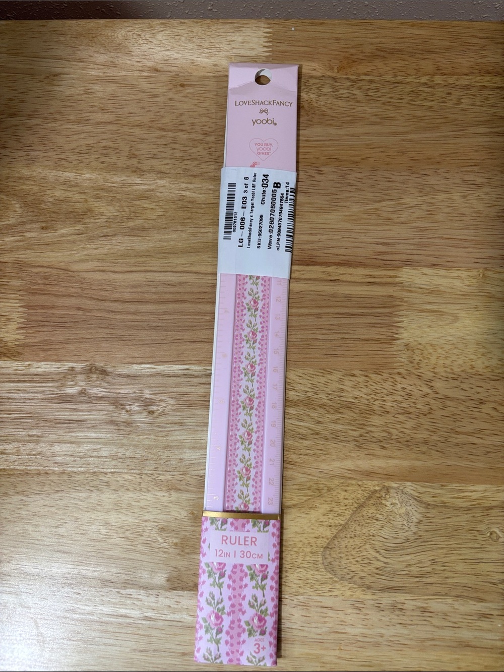 LoveShackFancy Pink Floral Ruler